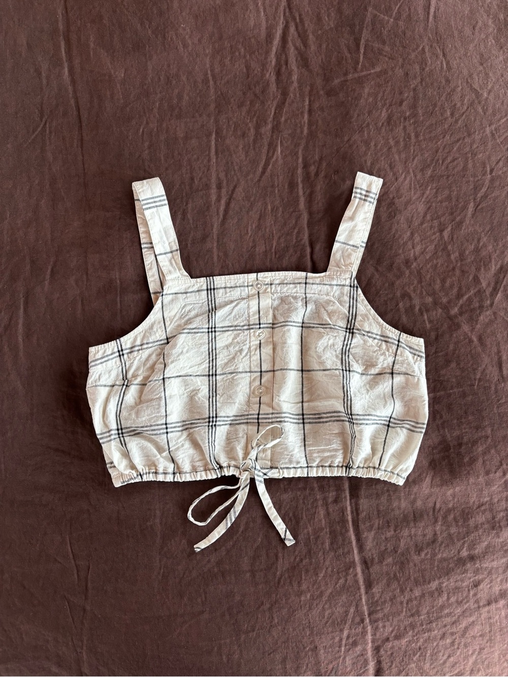 Linen Blend Crop Top